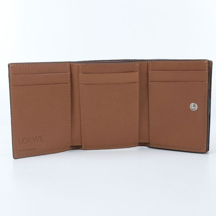 LOEWE Trifold wallet anagram Three fold wallet Calfskin brown Women