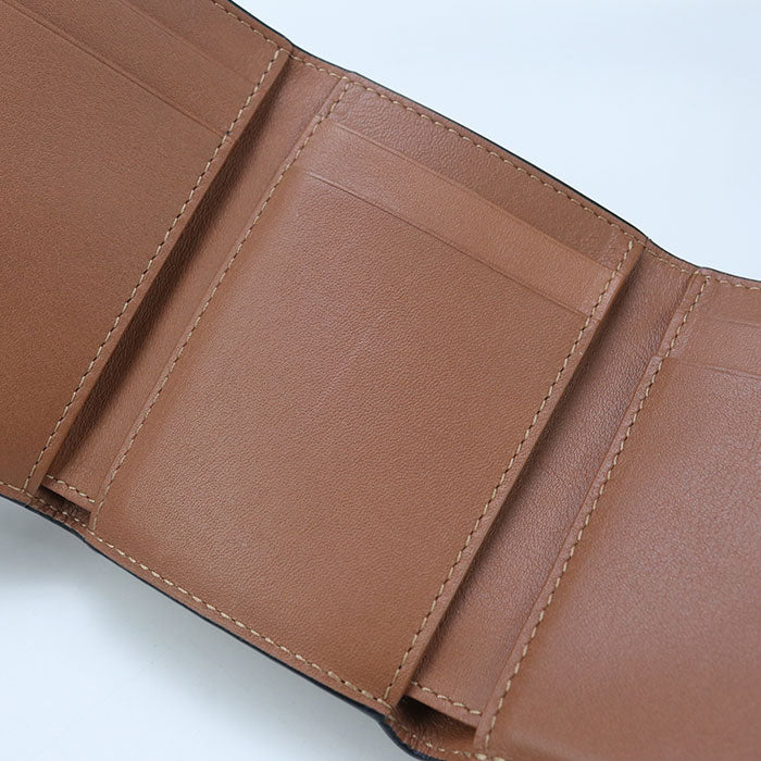 LOEWE Trifold wallet anagram Three fold wallet Calfskin brown Women