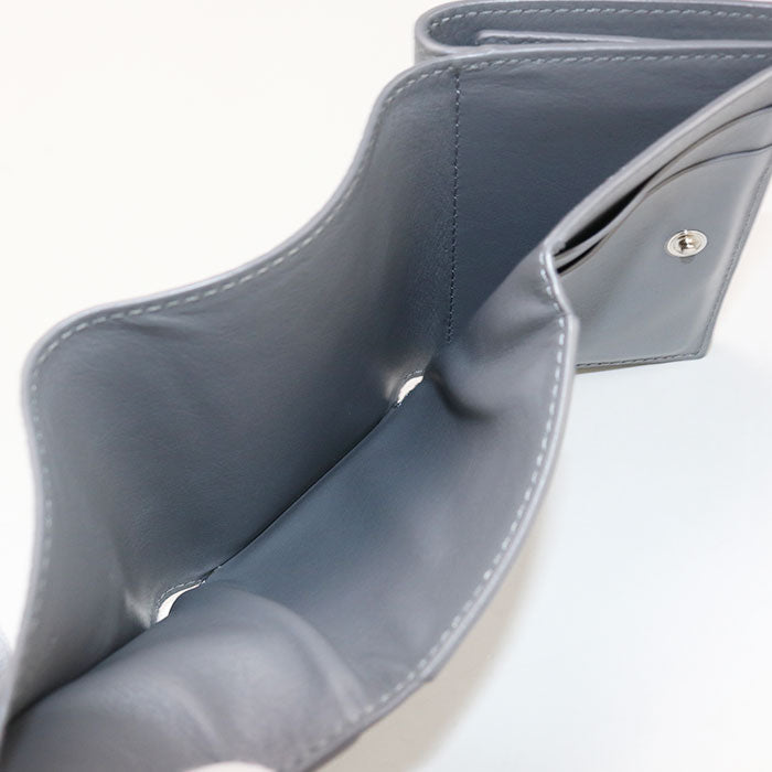 LOEWE C821TR2X16 Tri-fold wallet anagram Compact wallet Calfskin gray Women