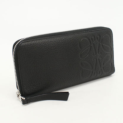LOEWE C500U46X02 Long wallet anagram Brand Open Wallet Grain Calfskin Leather black mens(unisex)