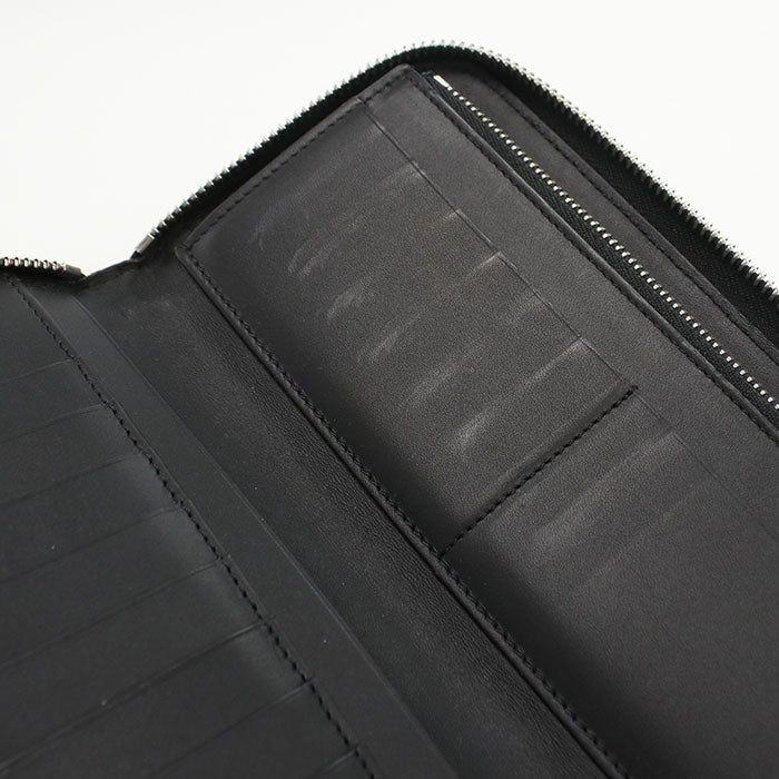 LOEWE C500U46X02 Long wallet anagram Brand Open Wallet Grain Calfskin Leather black mens(unisex)