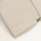 LOEWE C821TR2X02 Tri-fold wallet anagram Folding Wallet/Compact Wallet Calfskin beige Women
