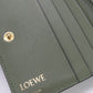 LOEWE C499Z41X03 Compact zip repeat Folded wallet Calfskin green Women