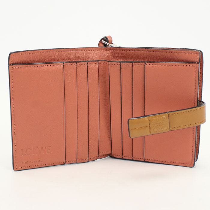 LOEWE Compact zip wallet Folded wallet leather beige Women