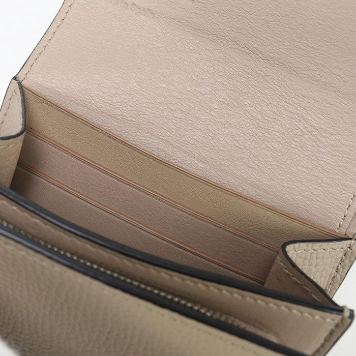 LOEWE C821L57X01 0066 2150 Bifold wallet anagram compact flap wallet Calfskin beige Women