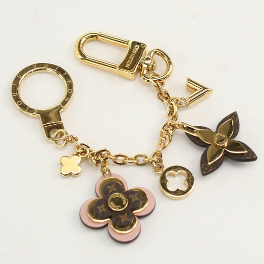 LOUIS VUITTON M63086 Blooming flower Bag charm Chain metal gold Women