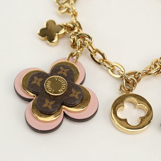 LOUIS VUITTON M63086 Blooming flower Bag charm Chain metal gold Women