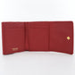 PRADA Three fold wallet/Safiano leather Red Women