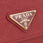 PRADA Three fold wallet/Safiano leather Red Women