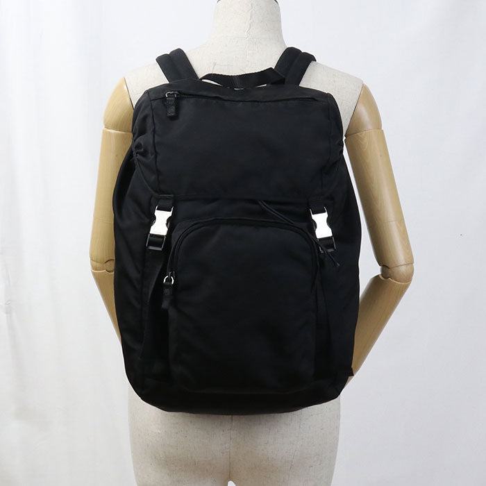 PRADA Bag pack Re-Nylon Backpack Nylon Black Women