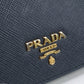 PRADA 1MV204 Saffiano Leather Wallet Bi-fold wallet with coin purse/Safiano Navy Women