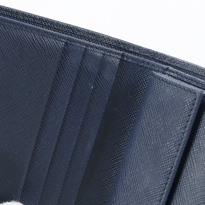 PRADA 1MV204 Saffiano Leather Wallet Bi-fold wallet with coin purse/Safiano Navy Women