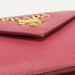 PRADA 1MH021 Tri-fold wallet Safiano Compact wallet leather pink Women