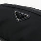 PRADA 2VL132 body bag Triangular plate Belt bag Waist bag Nylon black unisex
