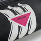 PRADA Shoulder Bag Banana Design Diagonal leather black Women