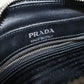 PRADA Shoulder Bag Banana Design Diagonal leather black Women