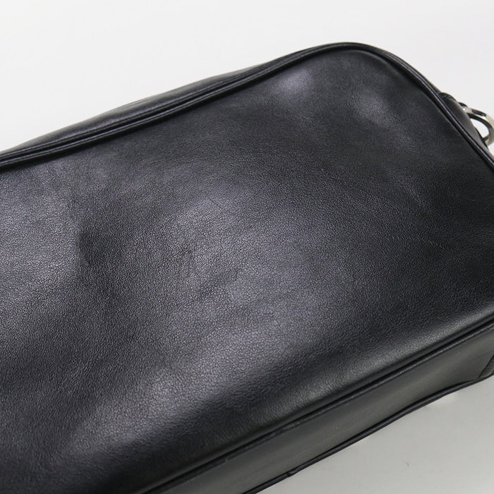PRADA Shoulder Bag Banana Design Diagonal leather black Women
