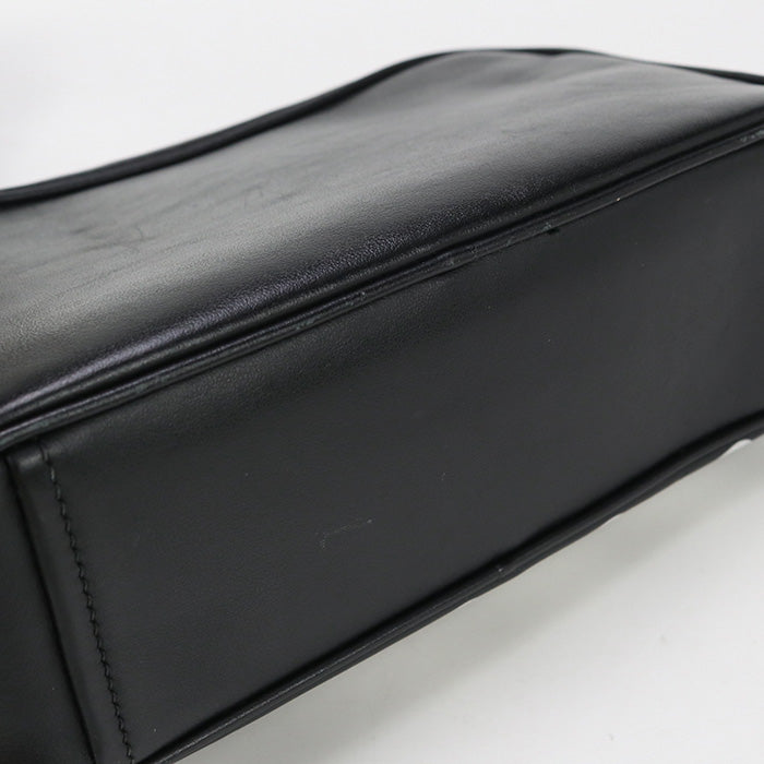 PRADA Shoulder Bag Banana Design Diagonal leather black Women