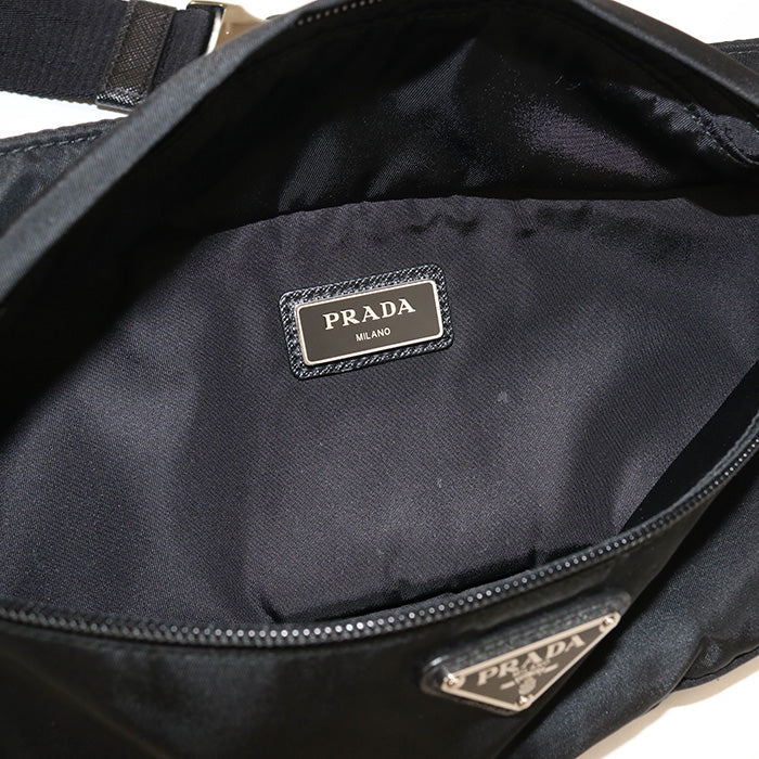 PRADA PR83203 Belt bag body bag Nylon black mens