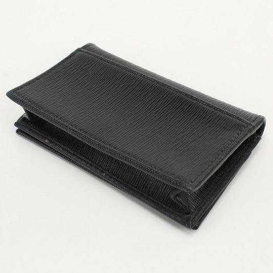 PRADA PR83772 Leather card holder name Black unisex