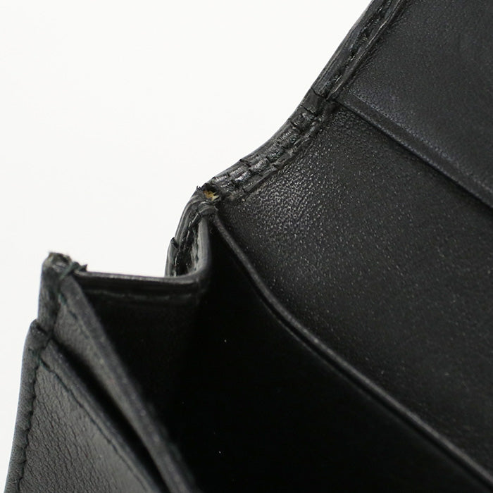 PRADA PR83772 Leather card holder name Black unisex