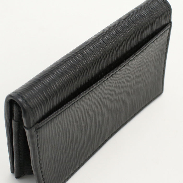 PRADA PR83772 Leather card holder name Black unisex
