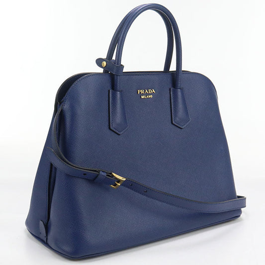 PRADA Handbag Safiano 2WAY handbag leather blue Women