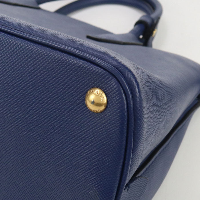 PRADA Handbag Safiano 2WAY handbag leather blue Women