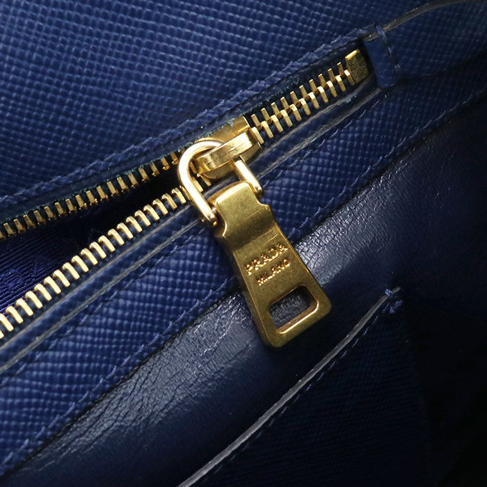 PRADA Handbag Safiano 2WAY handbag leather blue Women