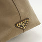 PRADA 2WAY handbag  leather/Jacquard beige Women