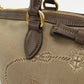 PRADA 2WAY handbag  leather/Jacquard beige Women