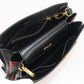PRADA 1BC034 Shoulder bag Bibliotheque Semi-shoulder bag leather black Women