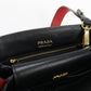 PRADA 1BC034 Shoulder bag Bibliotheque Semi-shoulder bag leather black Women