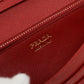 PRADA PR86370 Saffiano leather long wallet double fold coin purse Red Women