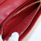 PRADA PR86370 Saffiano leather long wallet double fold coin purse Red Women