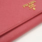 PRADA 1M1290 Chain wallet Safiano leather pink Women