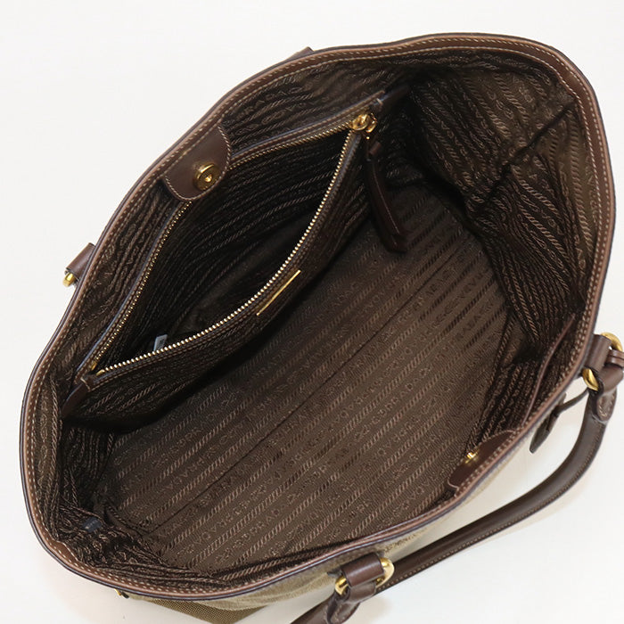 PRADA PR86957 Tote Bag Tote Bag Jacquard brown Women