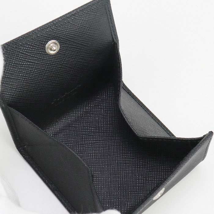 PRADA 2MM935 QHH F0002 Coin case saffiano triangle leather black mens
