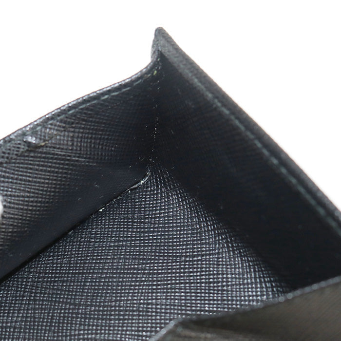 PRADA 2MM935 QHH F0002 Coin case saffiano triangle leather black mens