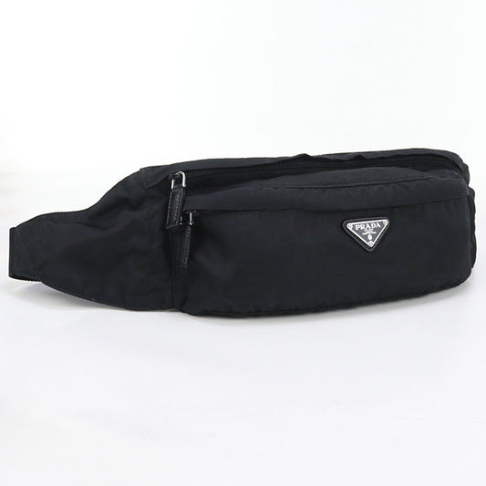 PRADA 2VL132 body bag Crossbody Bags Belt bag Nylon black mens(unisex)