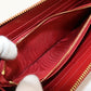 PRADA 1ML506 Long Wallet Saffiano Triangle Zipper Wallet leather Red Women