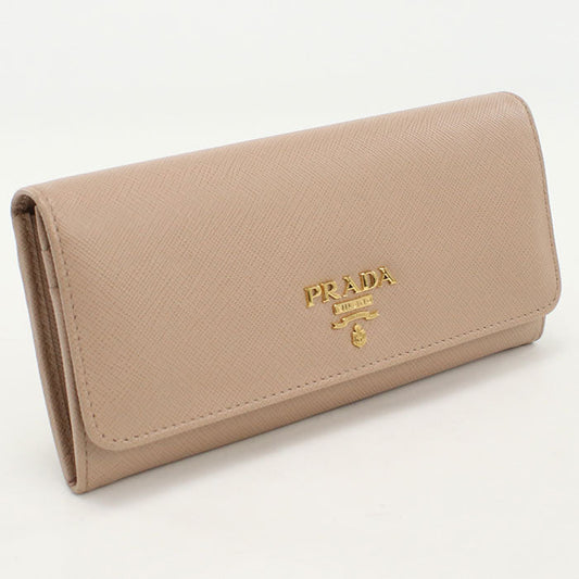 PRADA 1MH132 QWA F0236 Saffiano leather Long wallet Pink Women