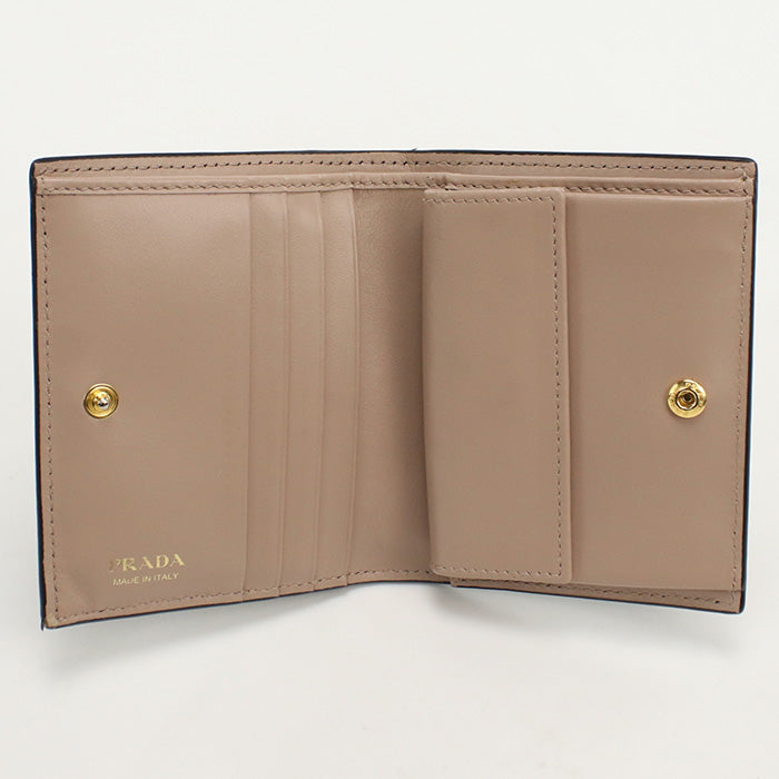 PRADA 1MV204 2BG5 F0WCL Leather wallet Folded wallet leather Black Women