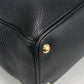 PRADA BN2420 Tote Bag W zip handbag leather black Women