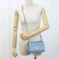 PRADA Chain Shoulder Bag leather blue Women