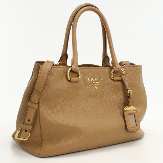PRADA 1BA878 Tote Bag Vit Dino 2WAYTote Bag leather Camel Women