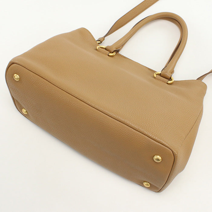 PRADA 1BA878 Tote Bag Vit Dino 2WAYTote Bag leather Camel Women