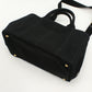 PRADA PR89703 2WAYTote Bag Canapa Tote Bag canvas Black Women
