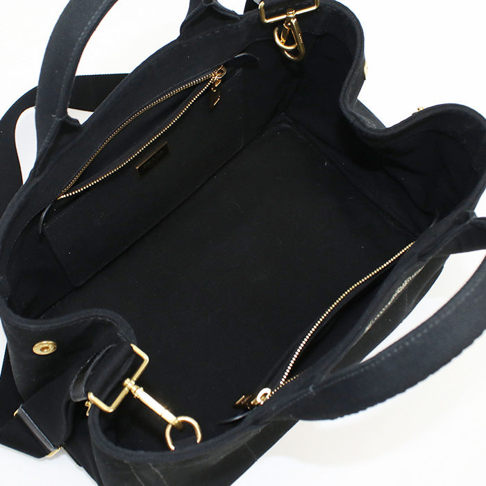 PRADA PR89703 2WAYTote Bag Canapa Tote Bag canvas Black Women