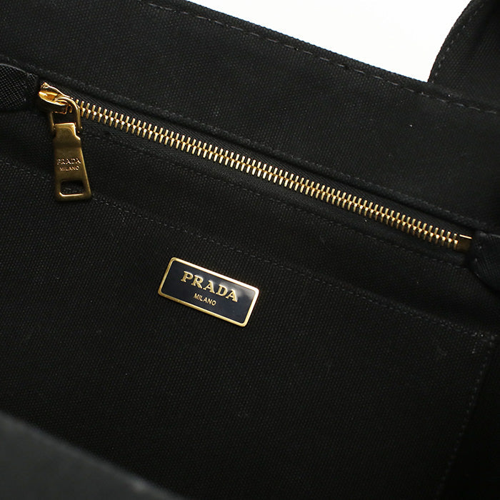 PRADA PR89703 2WAYTote Bag Canapa Tote Bag canvas Black Women